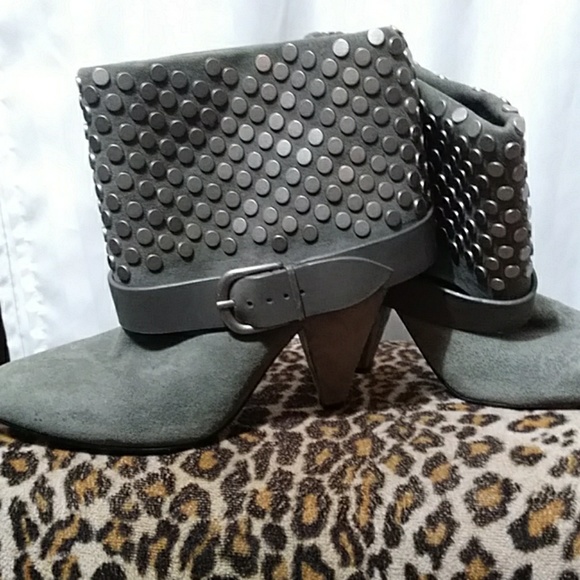Rosegold studded halle boots grey - Picture 2 of 3